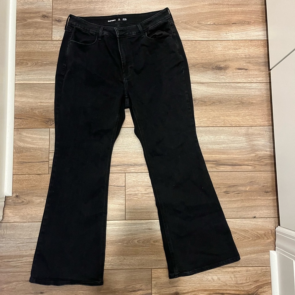Black Flare Jeans plus size 16 short